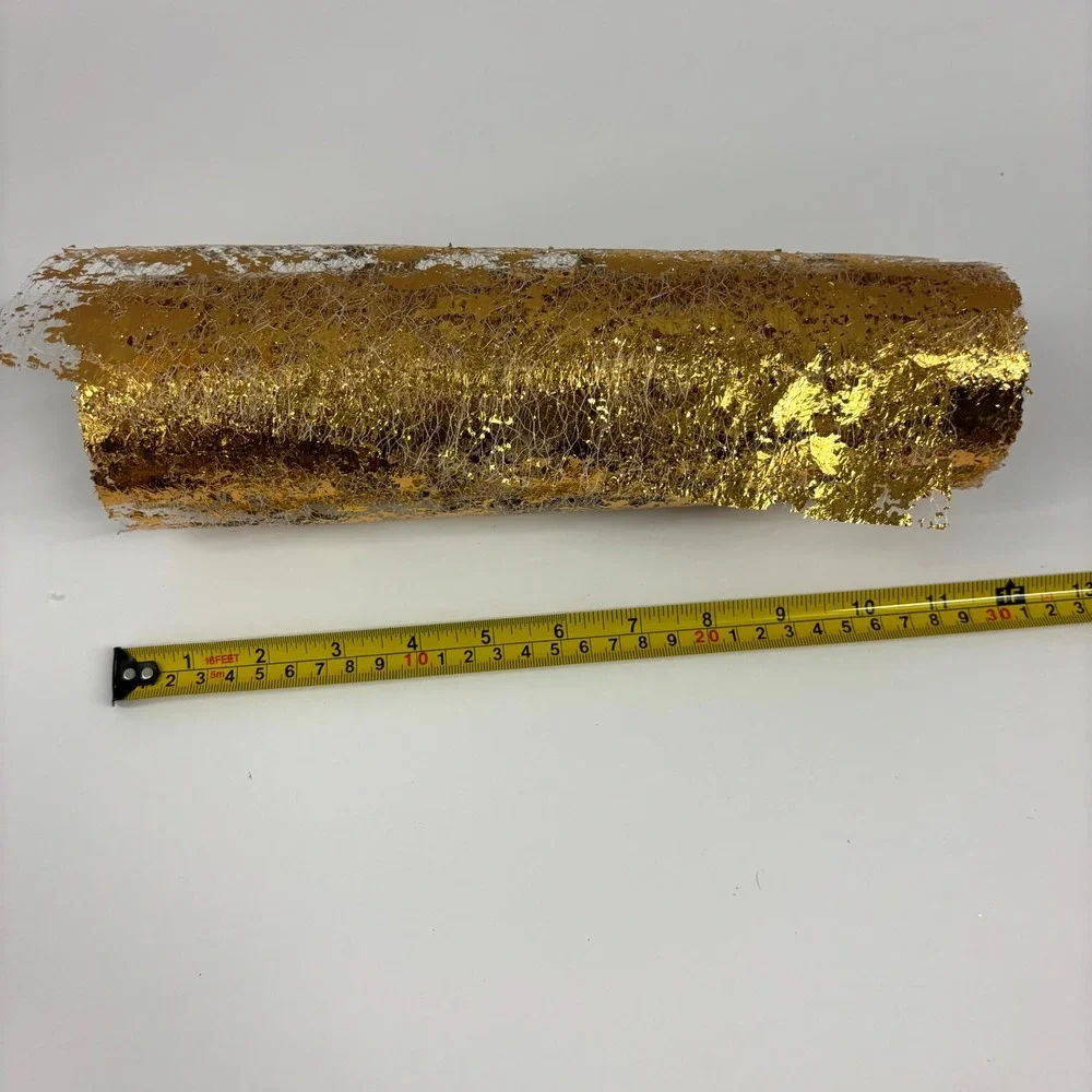 Gold Metallic Decorative Mesh Roll 12